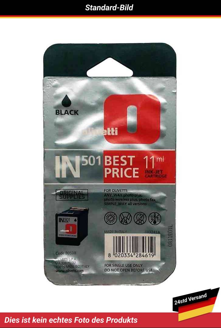 OLIVETTI IN501 INK CARTRIDGE BLACK 11ML