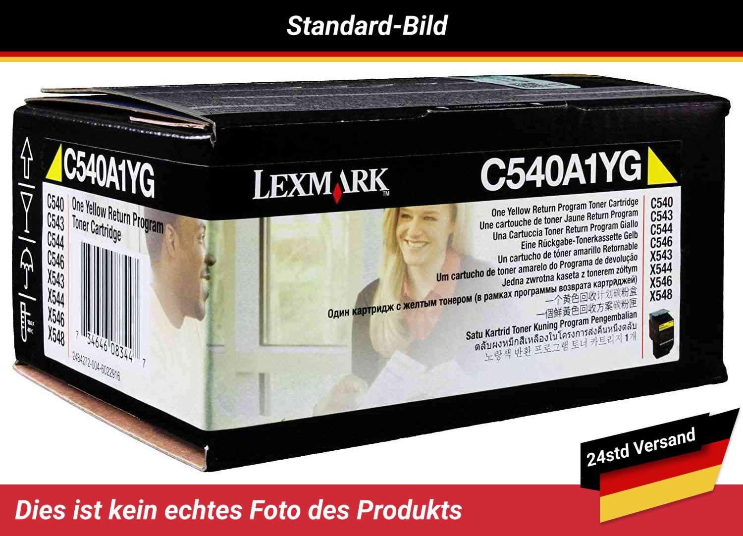 LEXMARK C540 C543 TONER CARTRIDGE YELLOW RP 1K