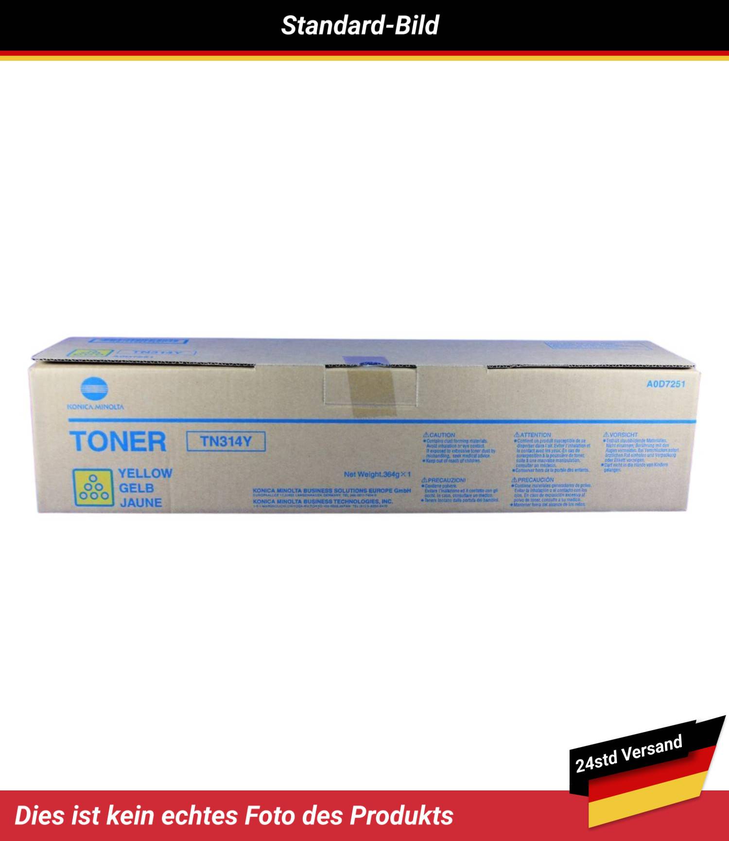 KONICA MINOLTA BIZHUB C353 TONER CTG YELLOW