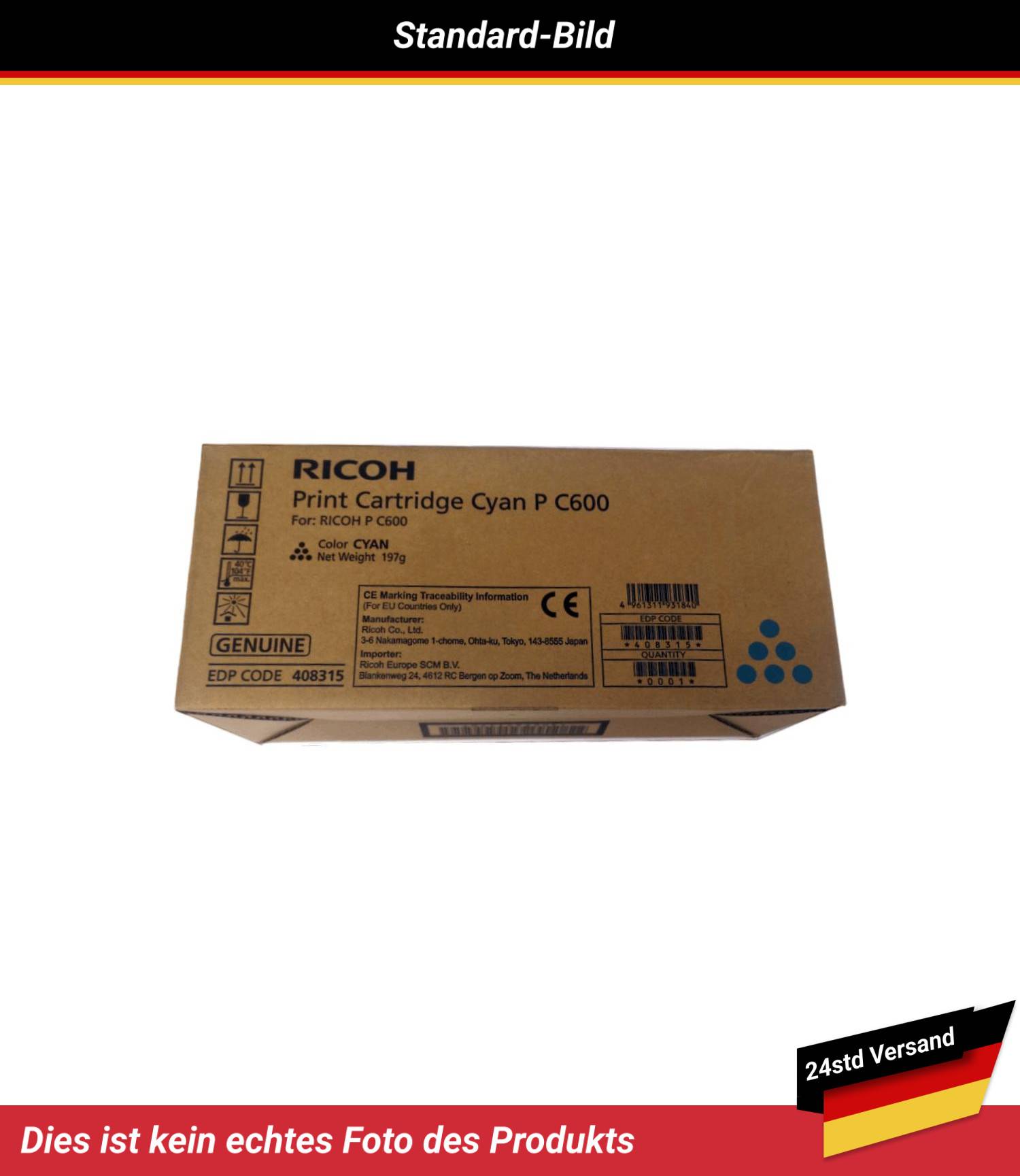 RICOH P C600 TONER CARTRIDGE CYAN