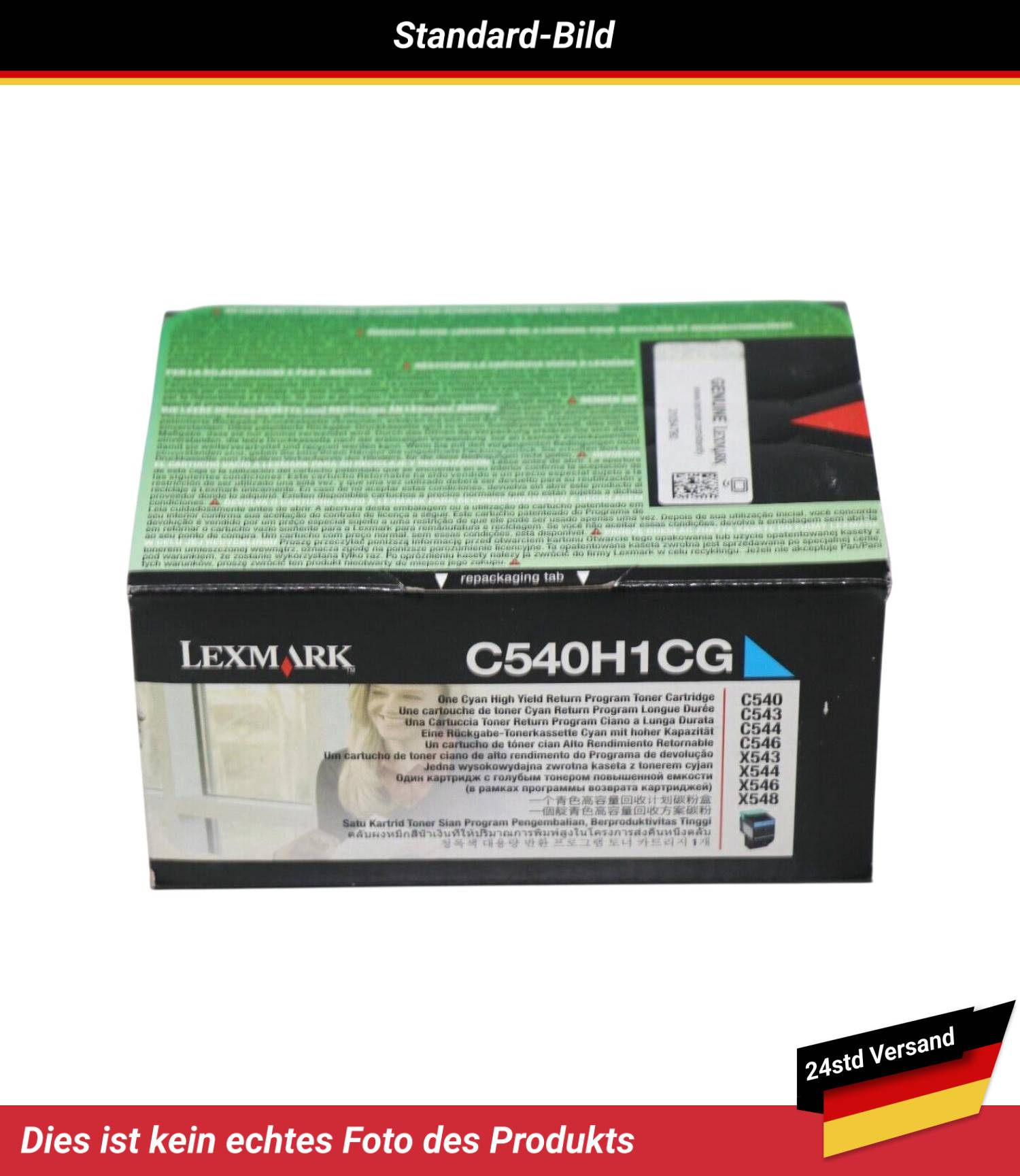LEXMARK C540 C543 TONER CARTRIDGE CYAN RP 2K