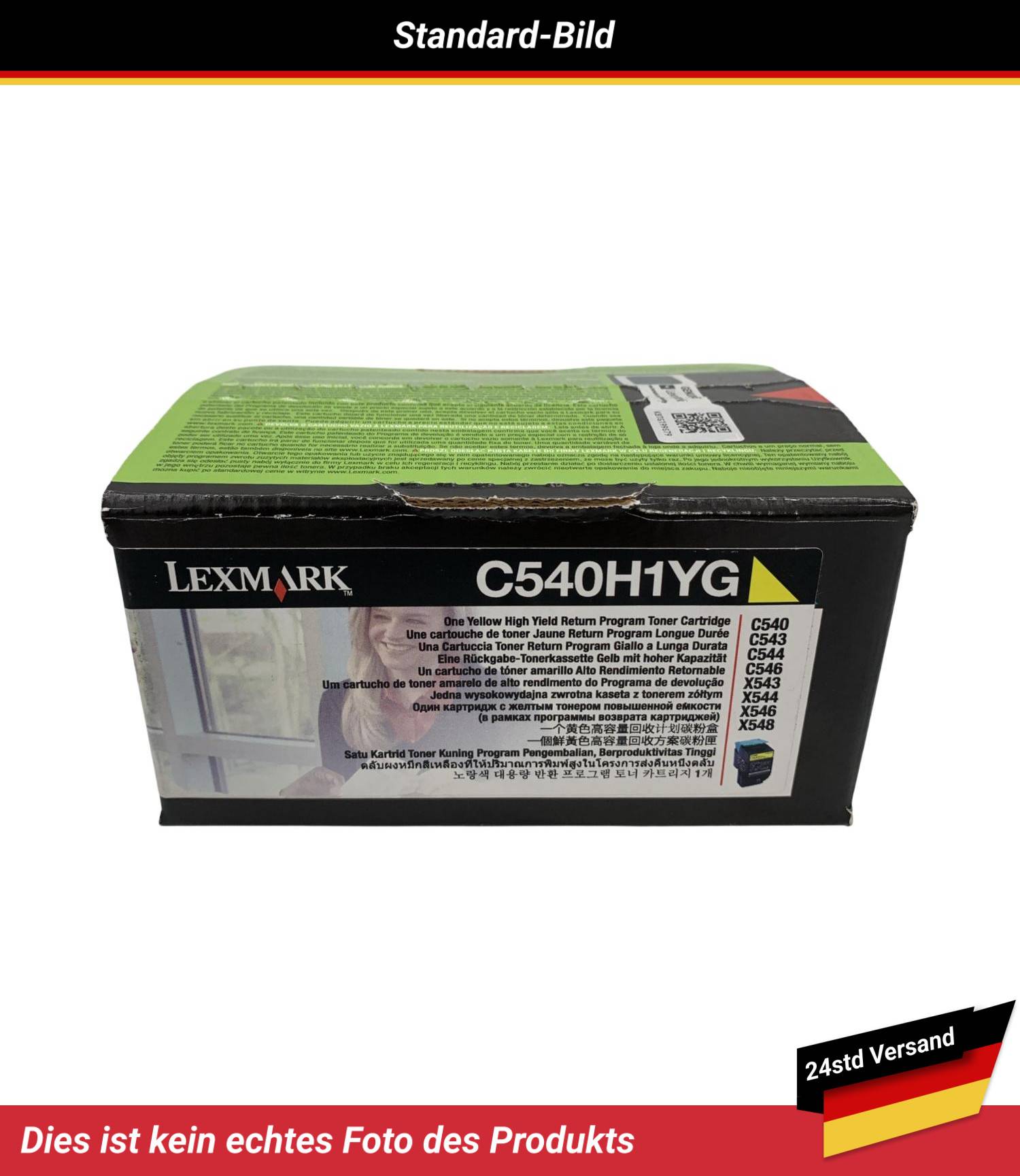 LEXMARK C540 C543 TONER CARTRIDGE YELLOW RP 2K
