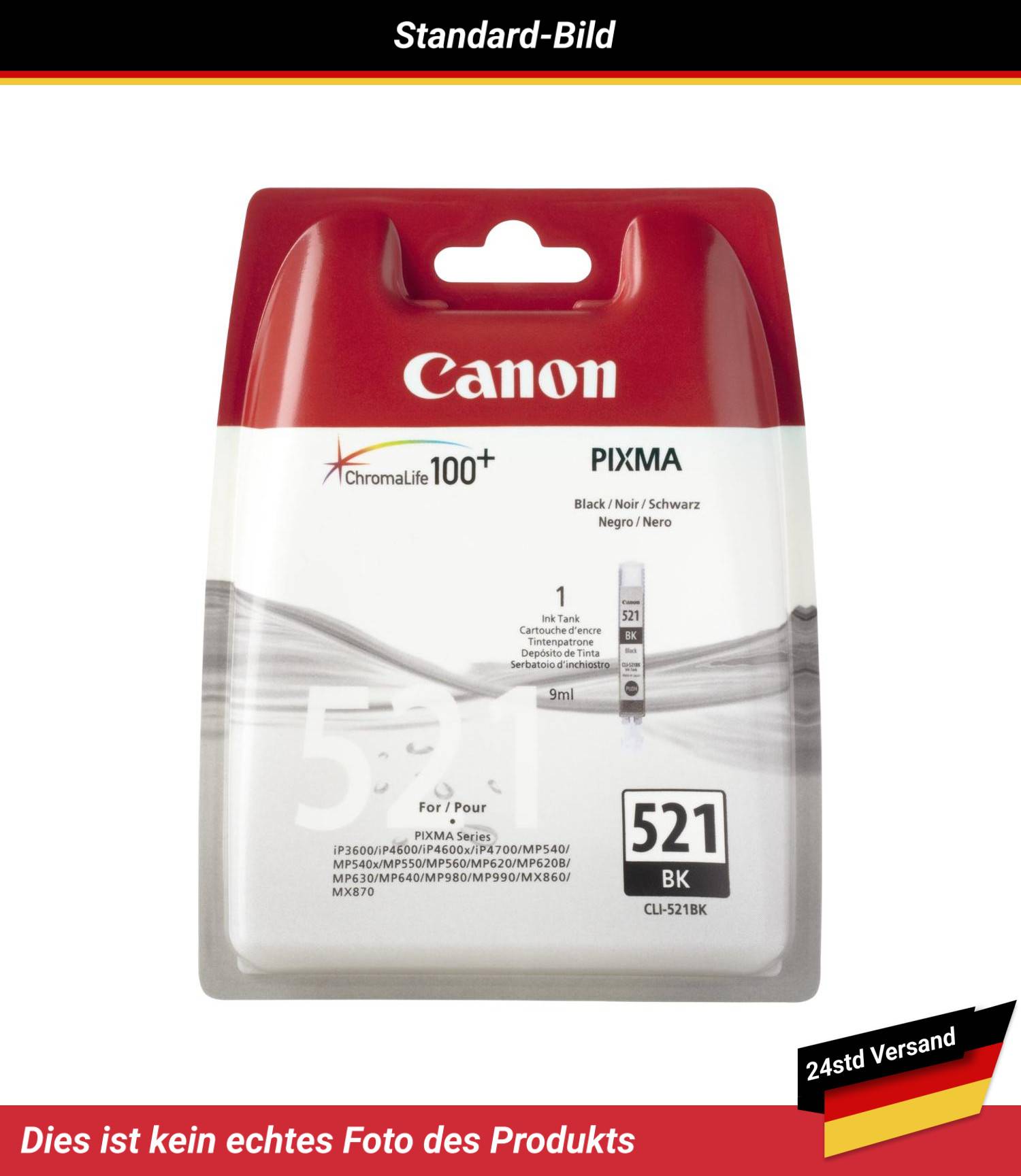 CANON CLI-521BK INK TANK BLACK