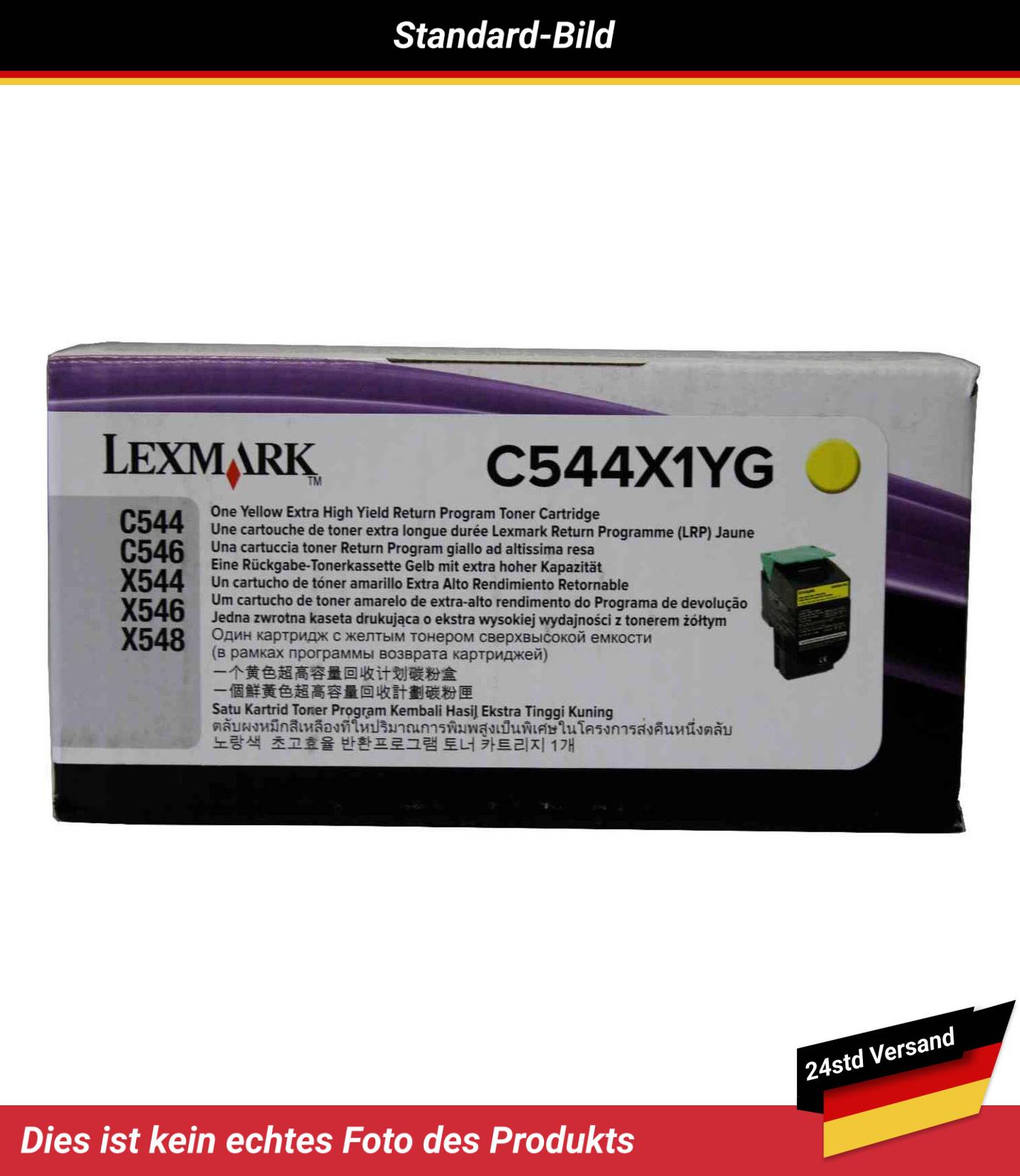 LEXMARK C544 X544 TONER CARTRIDGE YELLOW RP 4K