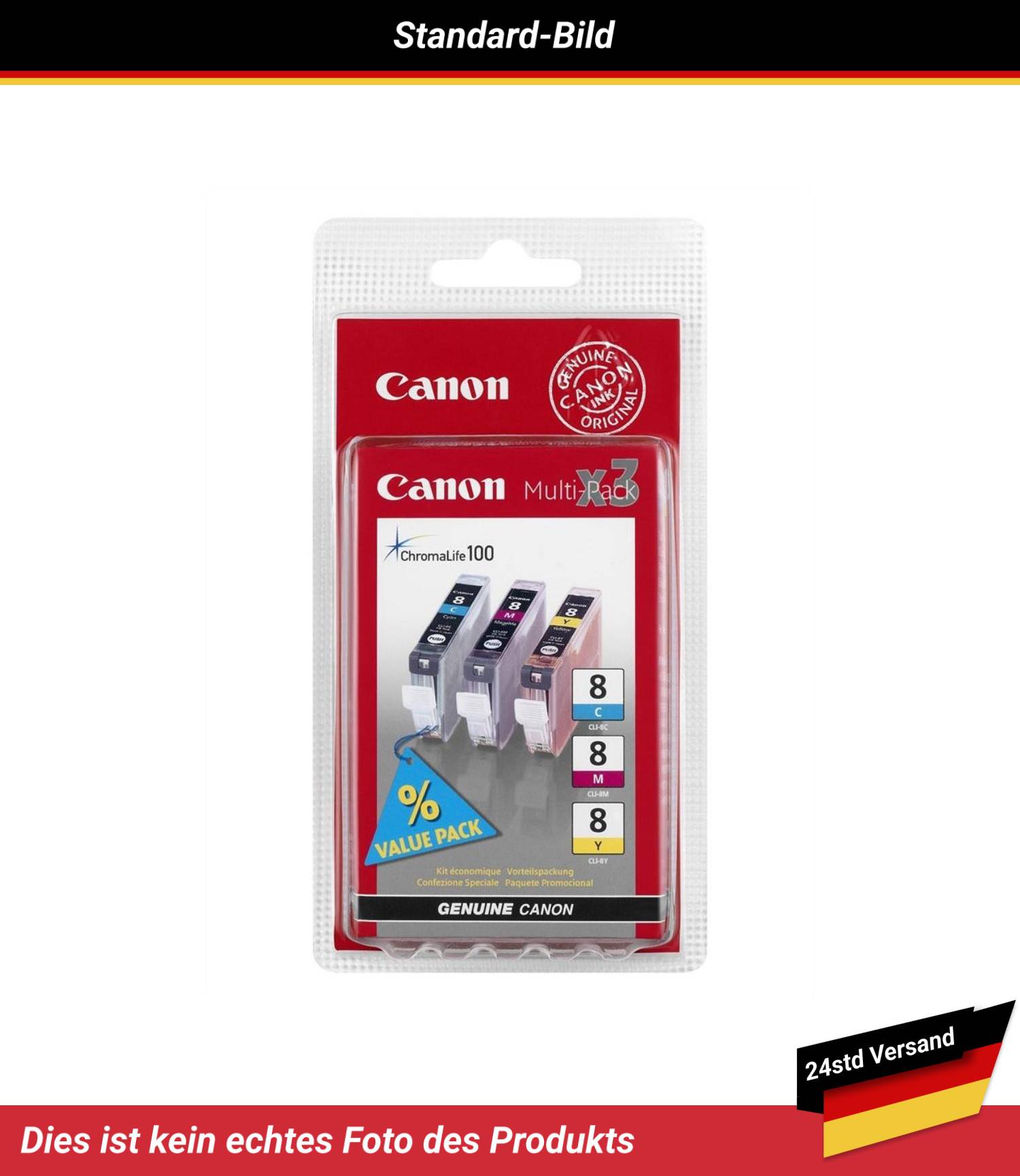 CANON CLI-8 INK CARTRIDGES CMY MULTIPACK
