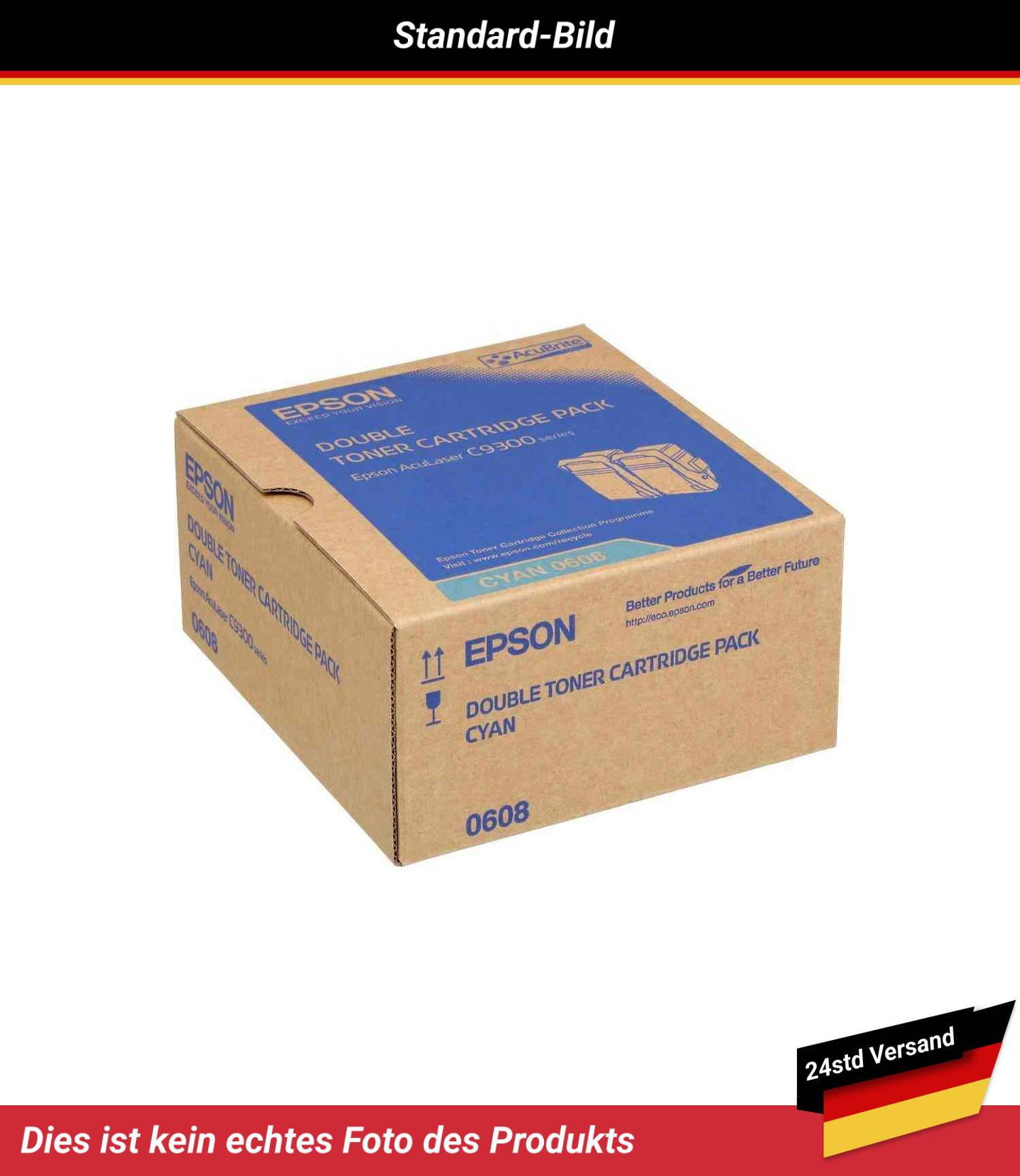 EPSON 0608 TONER CARTRIDGE CYAN DOUBLE PACK