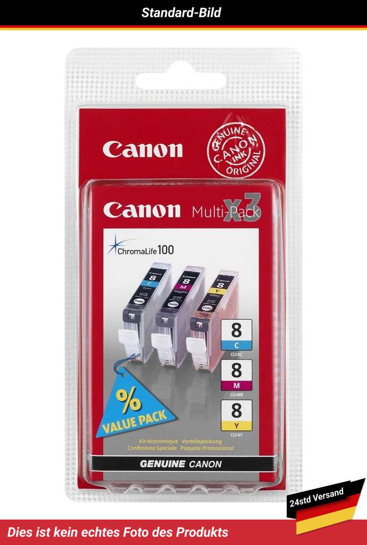 CANON CLI-8 INK CARTRIDGES CMY MULTIPACK