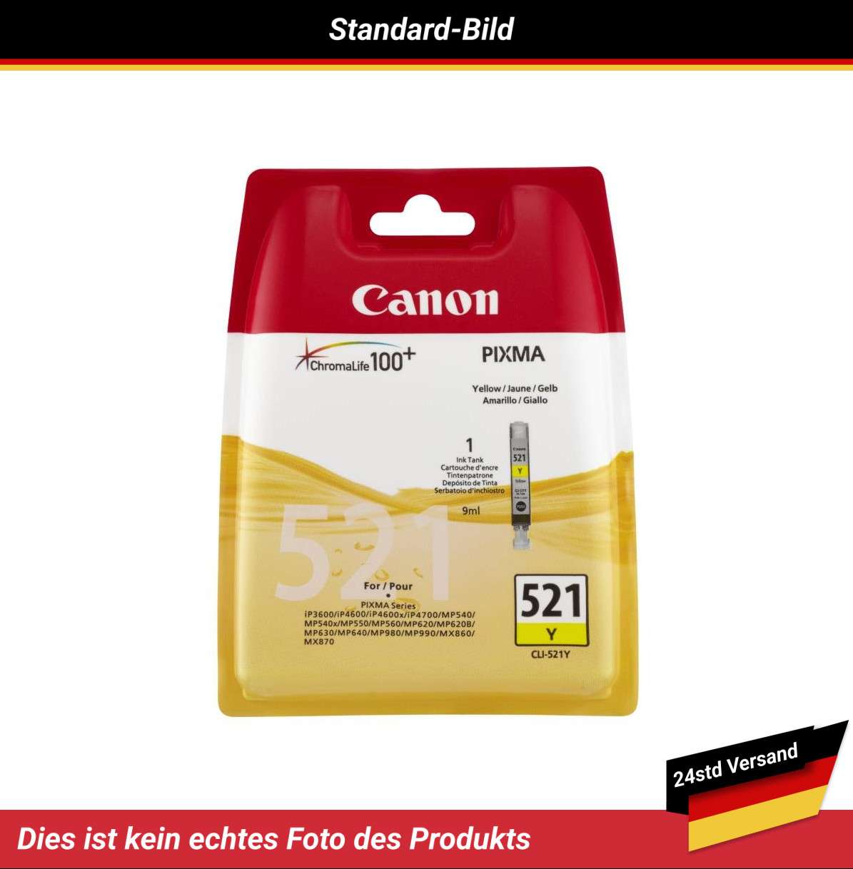 CANON CLI-521Y INK CARTRIDGE YELLOW