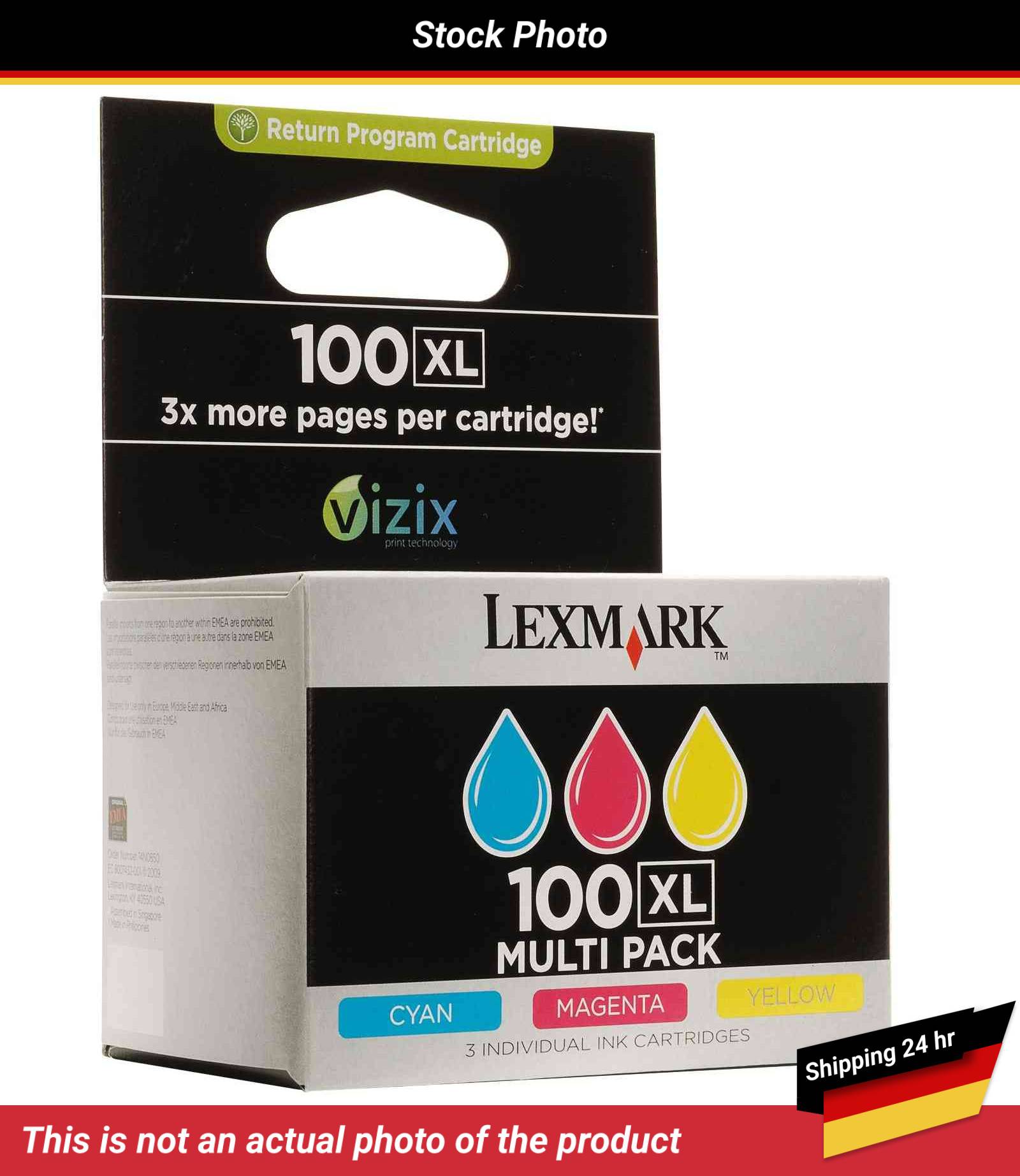 LEXMARK 100XL INK CARTRIDGES RP TRI-PACK CMY HIGH YIELD