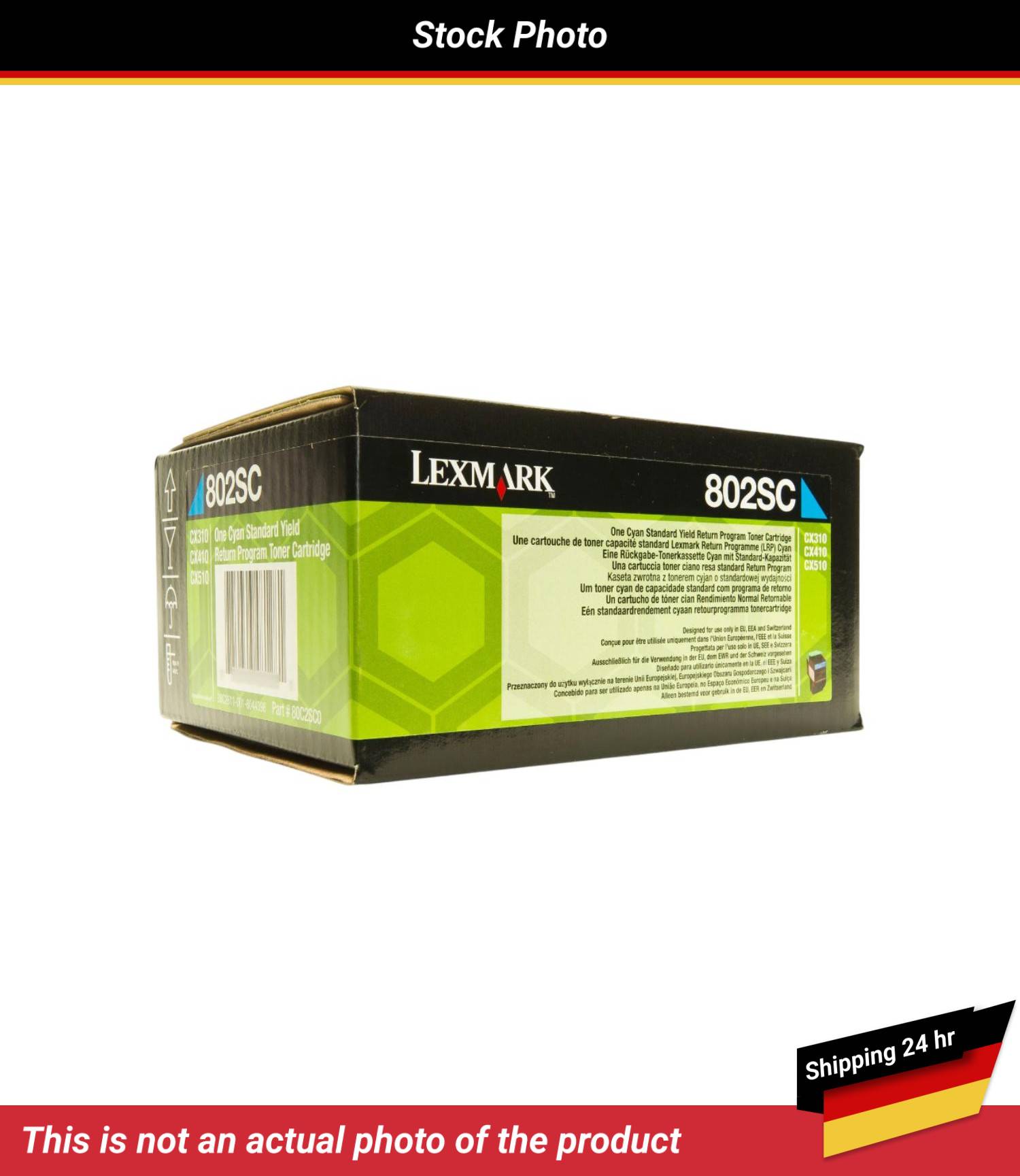 LEXMARK 802SC RP TONER CARTRIDGE CYAN 2K