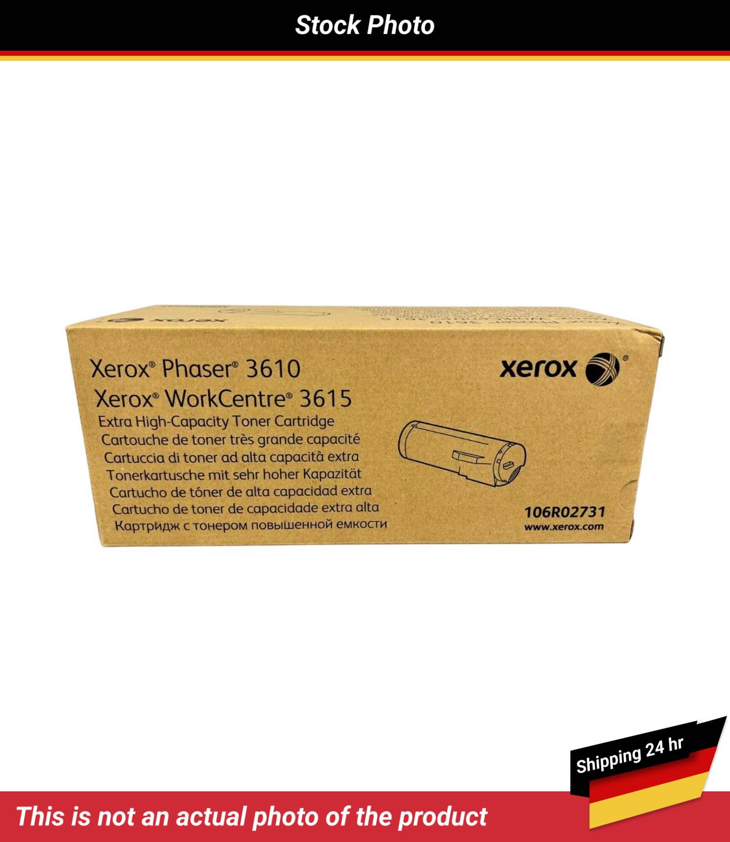 XEROX PHASER 3610 WC 3615 TONER CARTRIDGE BLACK 25.3K