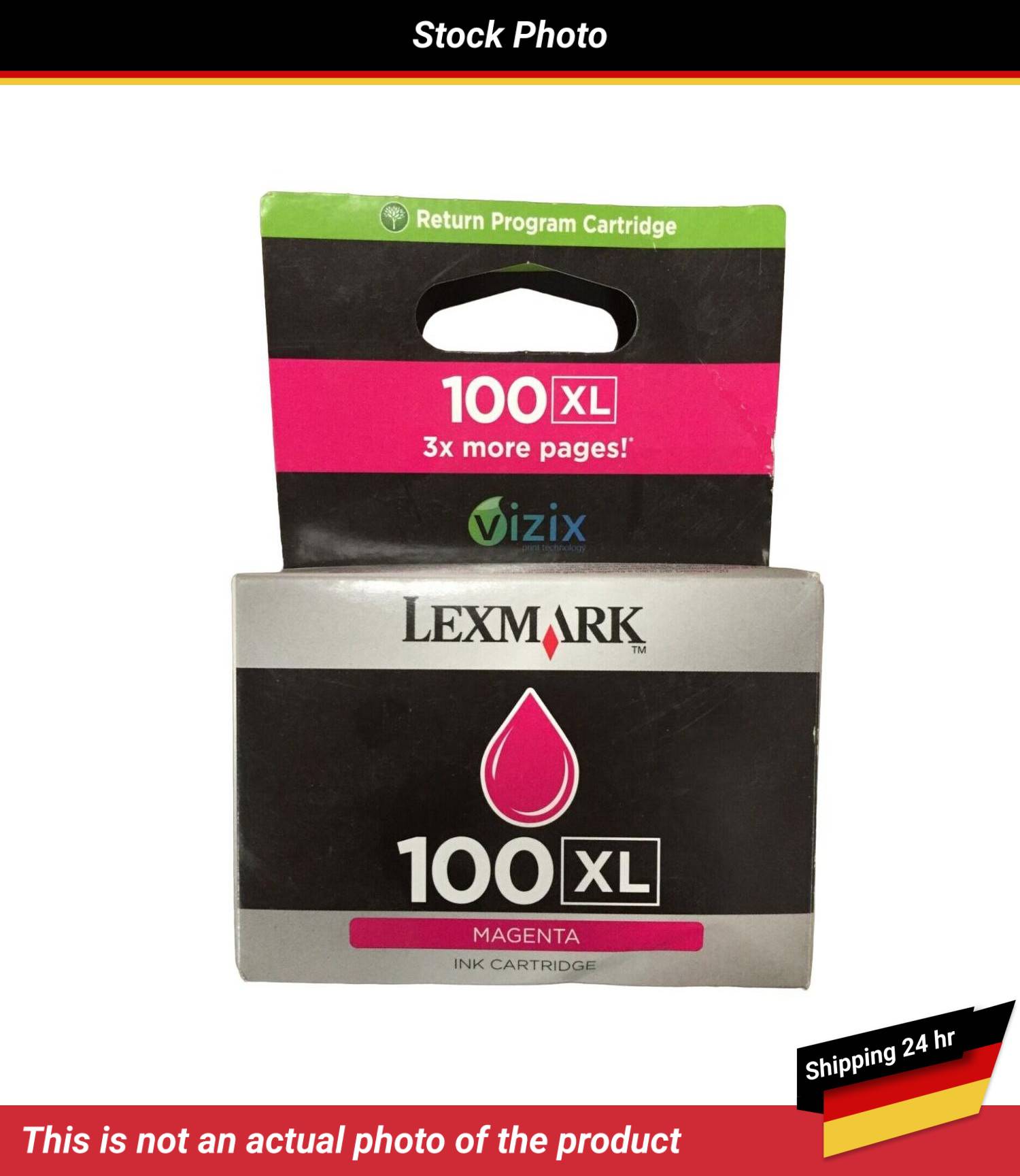 LEXMARK 100XL INK CARTRIDGE MAGENTA RP