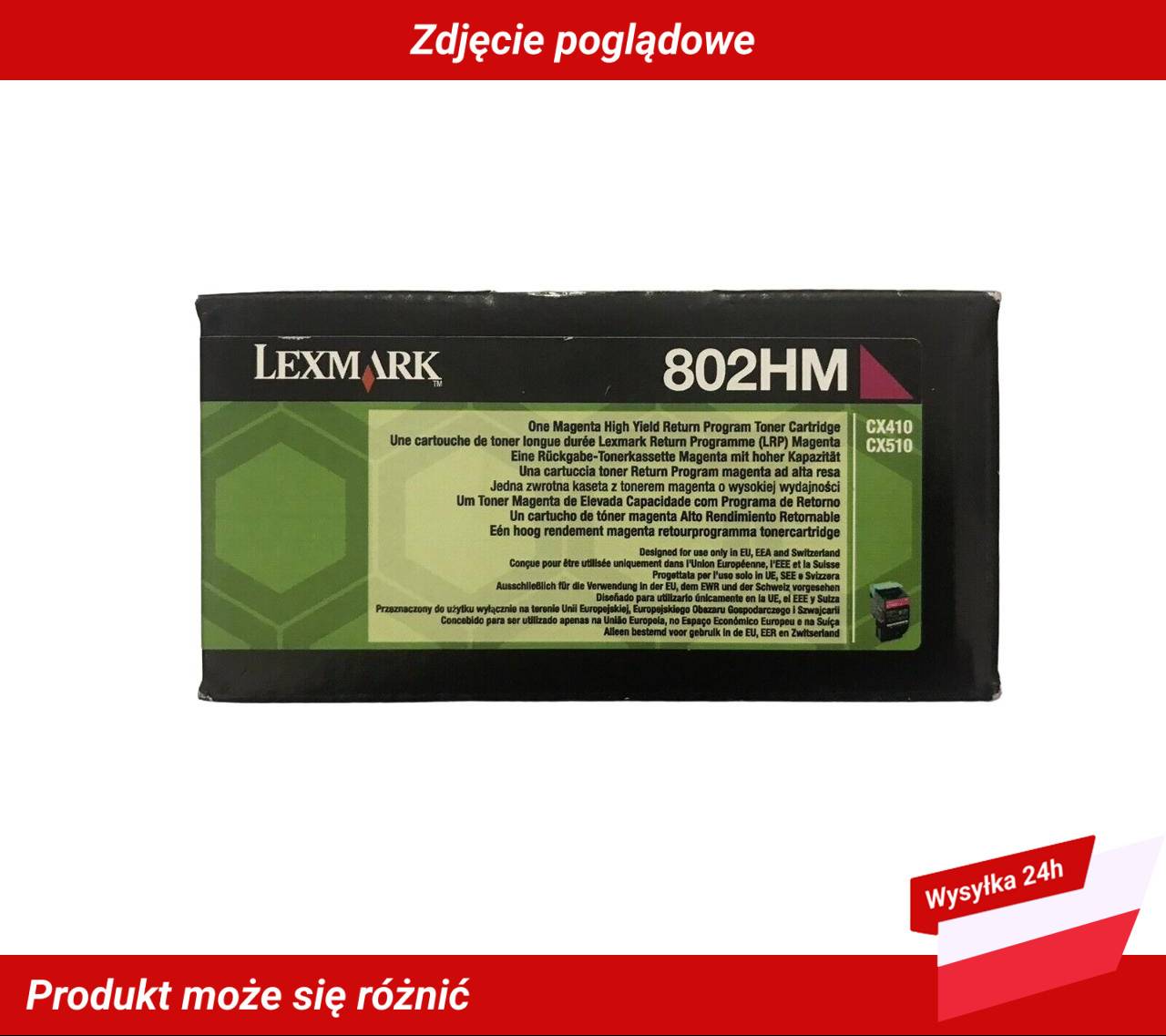 LEXMARK 802HM RP TONER CART MAGENTA 3K