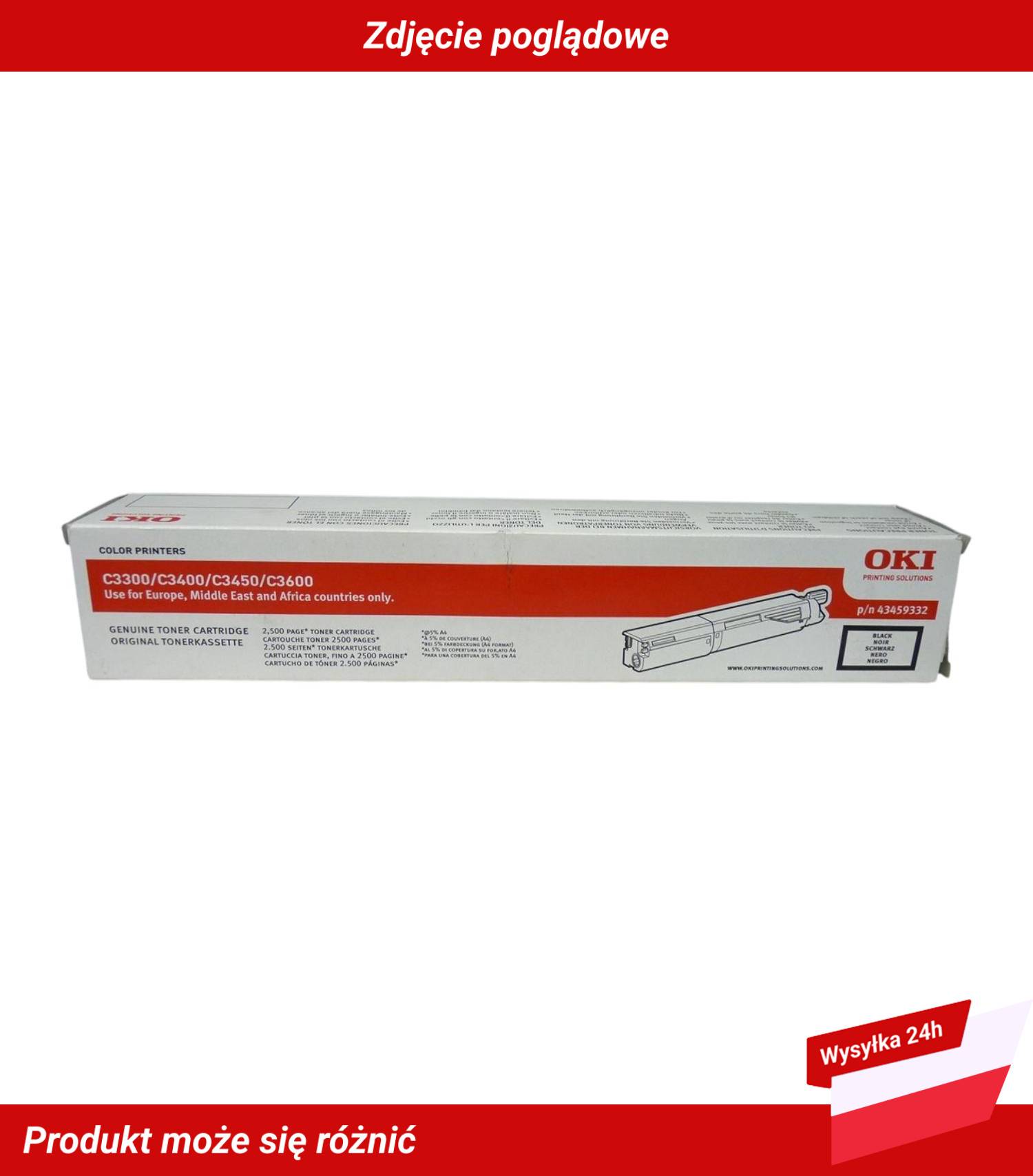 OKI C3300 C3400 C3450 C3600 TONER BLACK