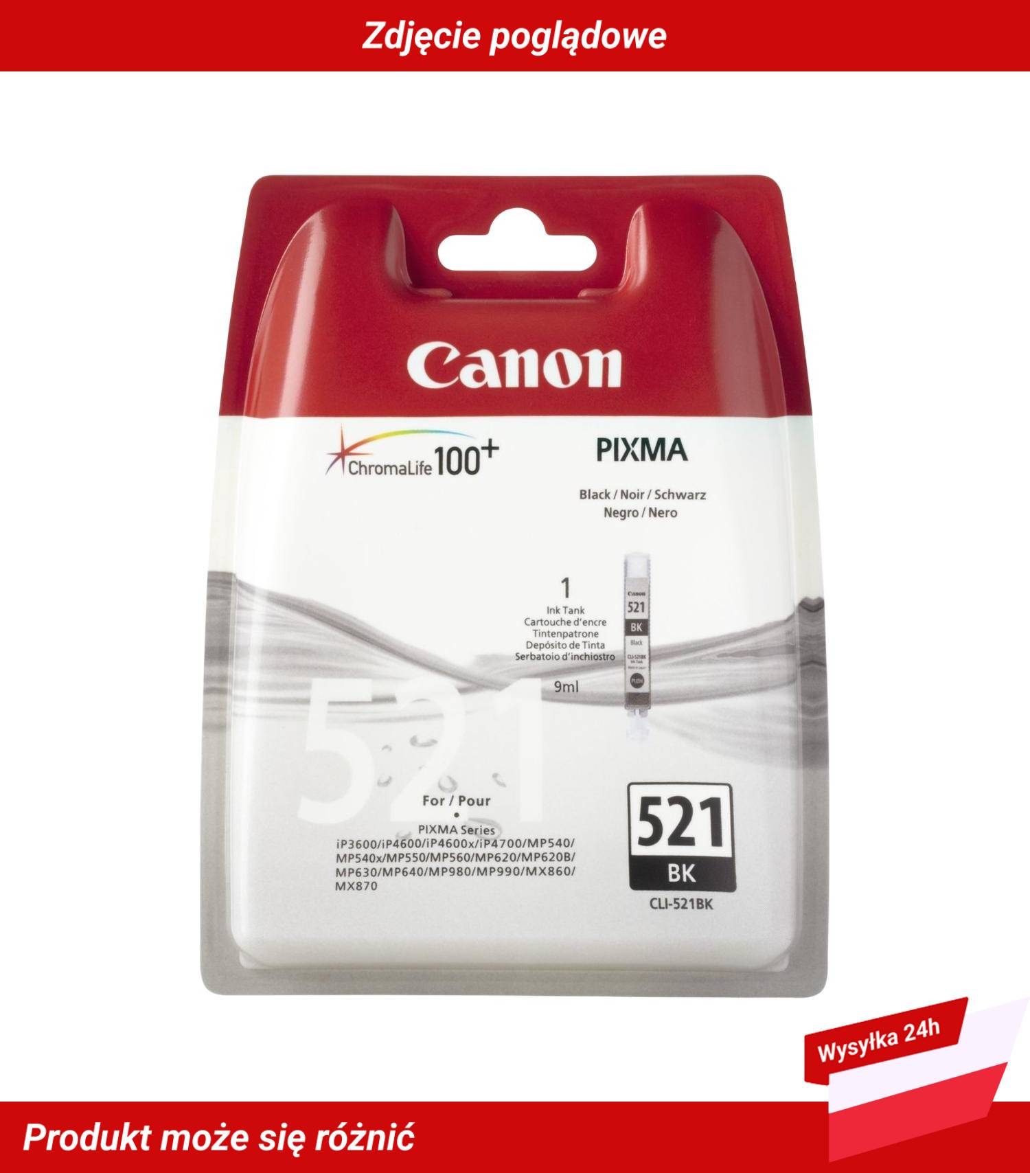 CANON CLI-521BK INK TANK BLACK