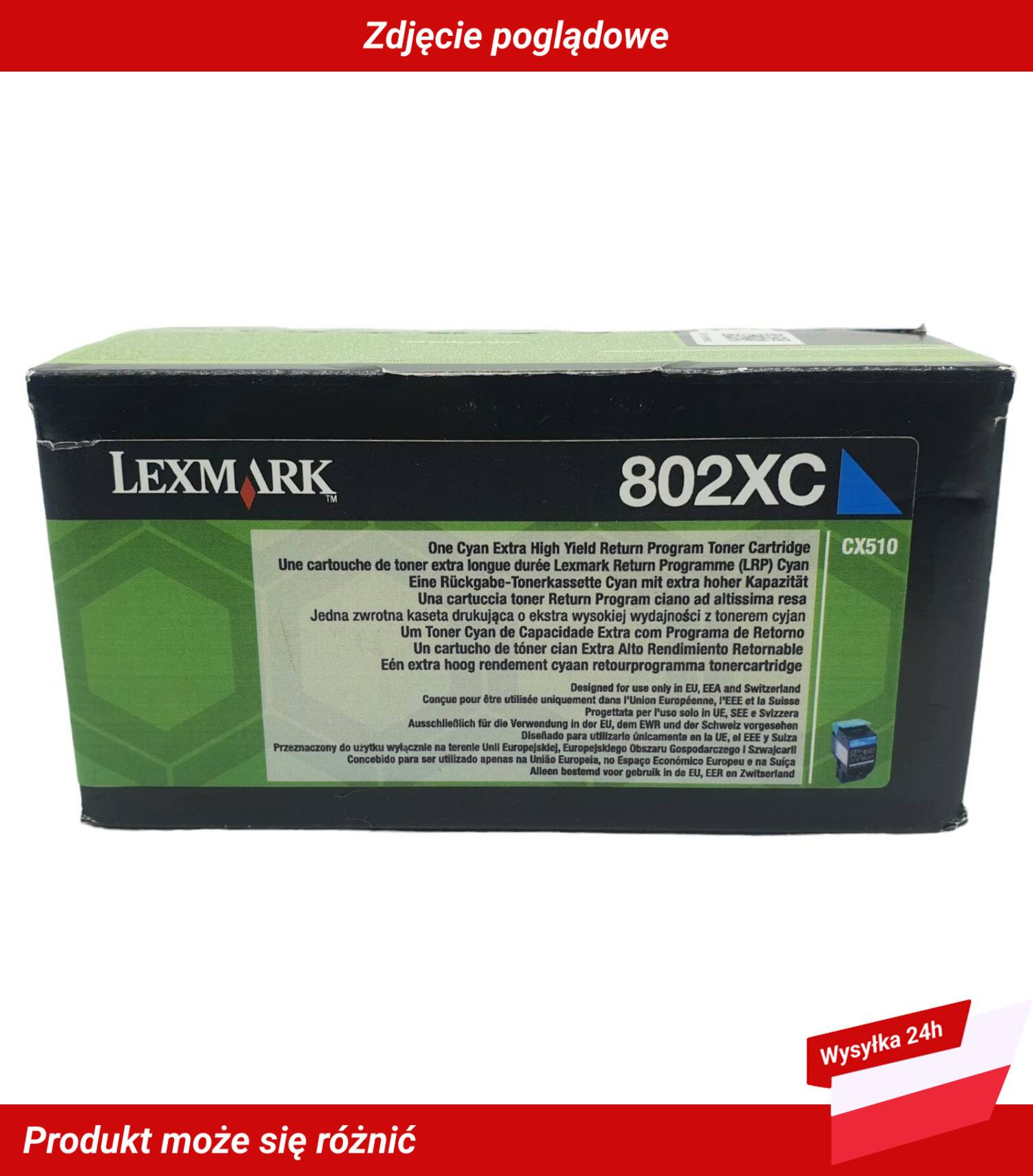LEXMARK 802XC TONER CARTRIDGE CYAN RP 4K