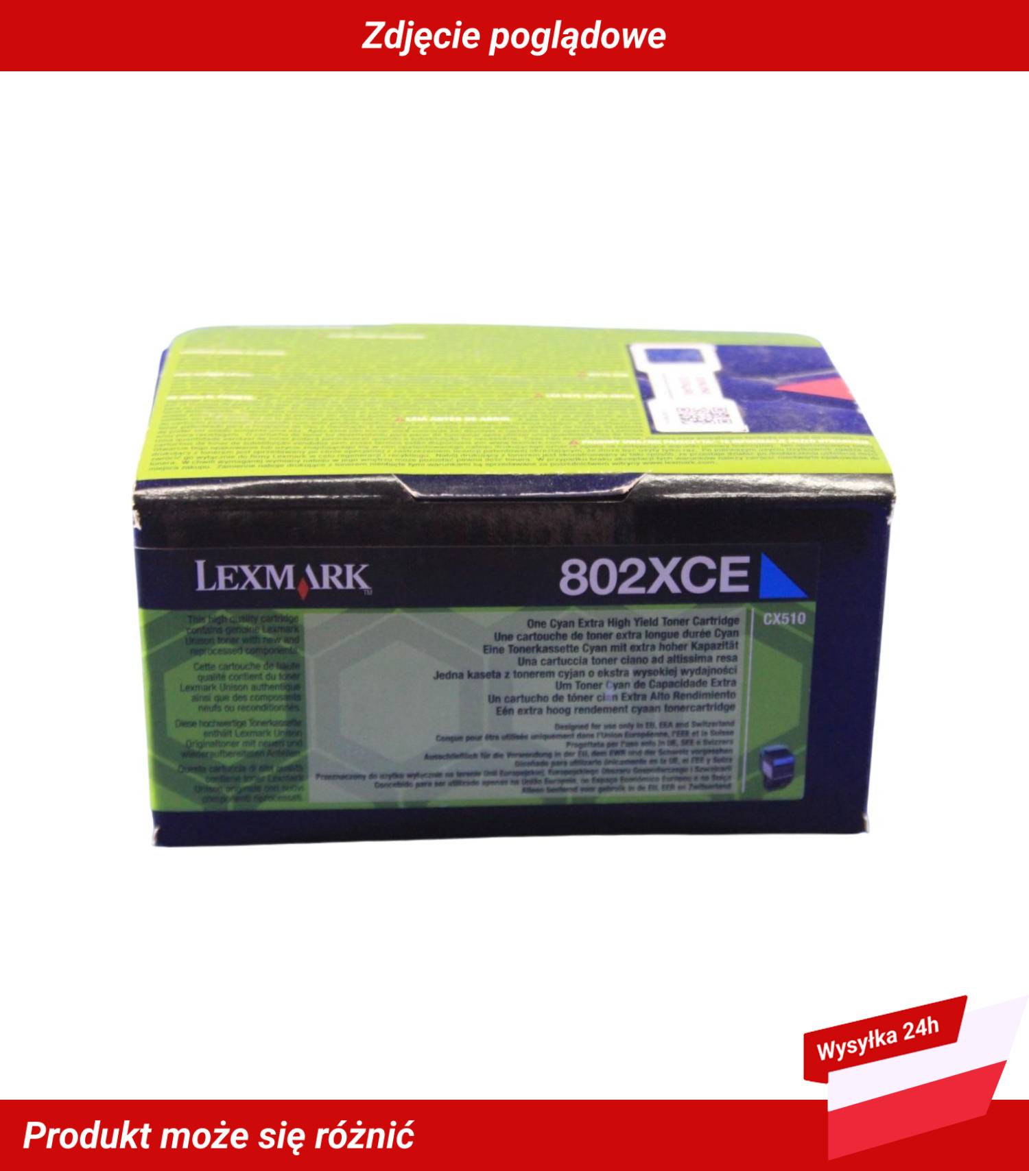 LEXMARK 802XCE TONER CARTRIDGE CYAN 4K