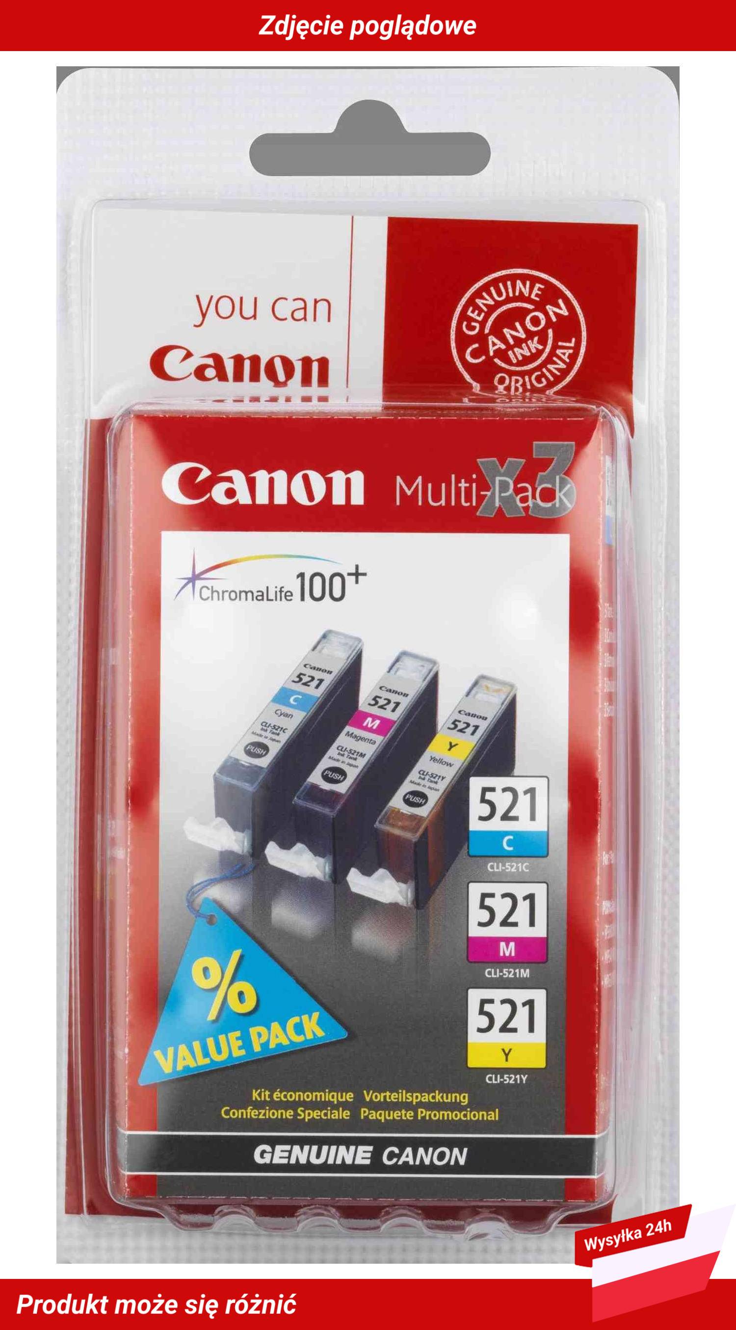 CANON CLI-521 INK CARTRIDGE MULTIPACK CMY