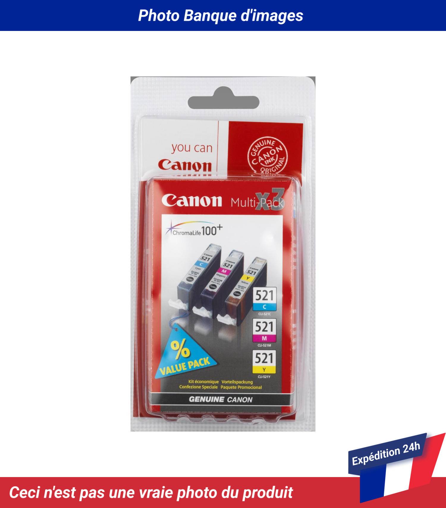 CANON CLI-521 INK CARTRIDGES MULTIPACK CMY