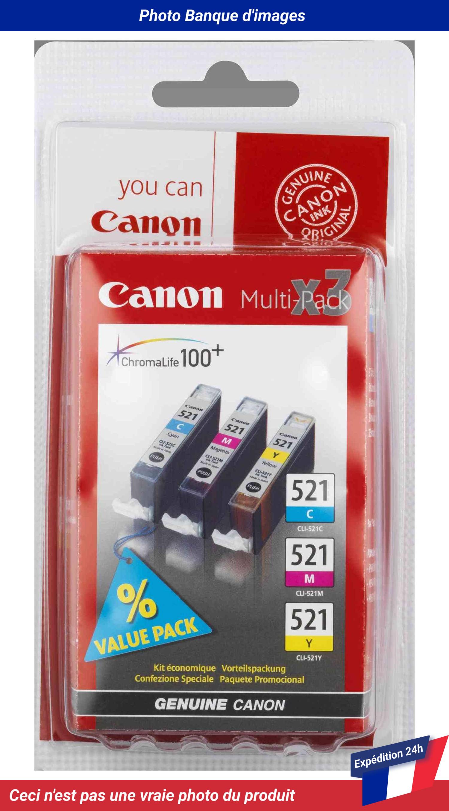 CANON CLI-521 INK CARTRIDGE MULTIPACK CMY