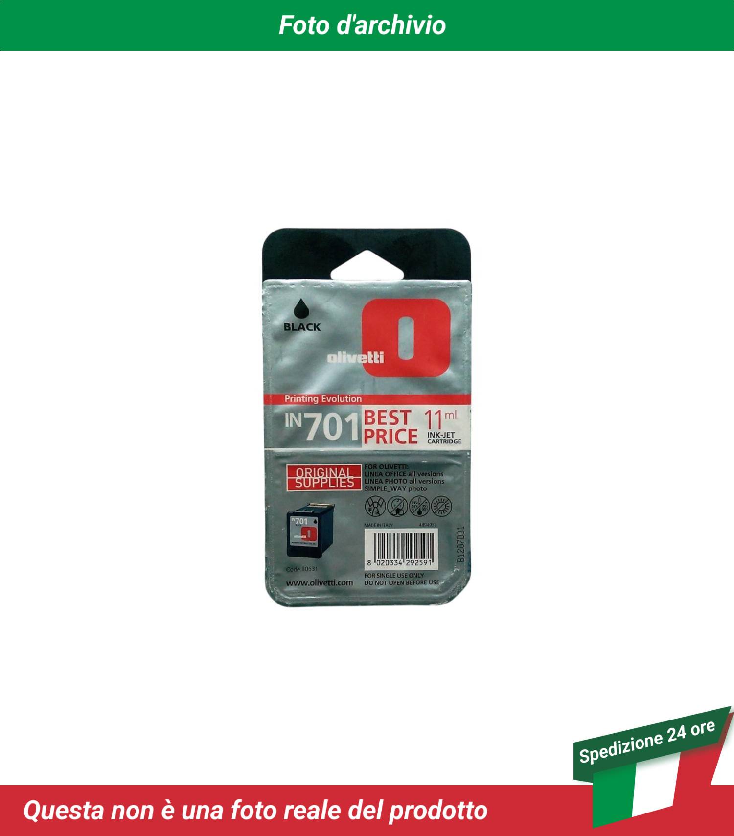 OLIVETTI IN701 INK CARTRIDGE BLACK 11ML